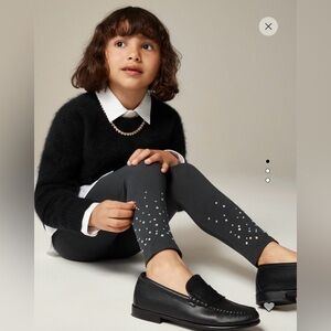 NWT! J. Crew Girls' everyday leggings with hotfix crystal